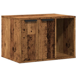 Vidaxl Cat Litter Box Enclosure Old Wood 60X40X40 Cm Engineered Wood - thumbnail 2