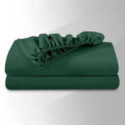 Bedlooms Super King Fitted Sheet 25Cm Extra Deep-Soft Microfiber Deep Pocket Elasticated Bed Fitted Sheet Emerald Green, 180X200Cm - thumbnail 6