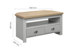 Birlea Highgate Corner Tv Unit Grey & Oak - thumbnail 7