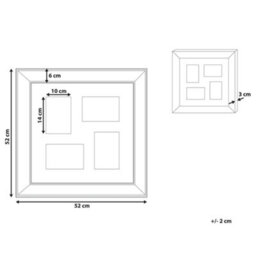 Beliani Frame For 4 Photos Dabola Copper - thumbnail 3