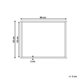 Beliani Wall Mirror Rosell 80 Cm 65 Cm Light Brown - thumbnail 3