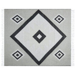 Beliani Blanket Kattike Fabric 130 X 170 Cm Grey - thumbnail 4