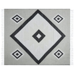 Beliani Blanket Kattike Fabric 130 X 170 Cm Grey - thumbnail 5
