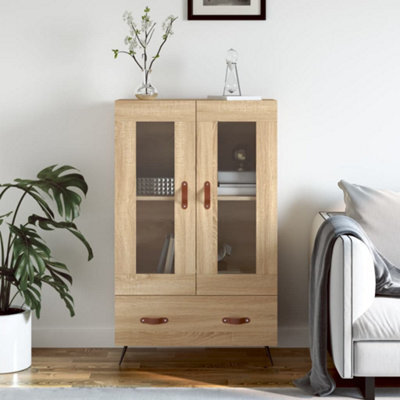 Berkfield Highboard Sonoma Oak 69.5X31X115 Cm Engineered Wood - image 1