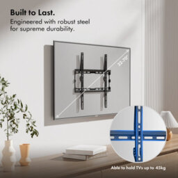 "Vonhaus Tv Wall Bracket For 32-70"" Screens, Ultra-Slim Tv Bracket With Spirit Level, Flat To Wall Mount, 45Kg Capacity" - thumbnail 2