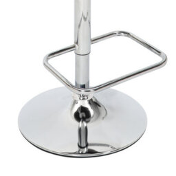 Monaco Light Grey Leather Effect Swivel Bar Stool with Chrome Frame - thumbnail 4