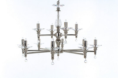 Luminosa Lighting Luminosa San Marino 12 Light Nickel 12 Arm Chandelier