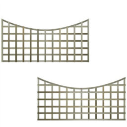 Premier Garden Supplies Concave Top Wooden Trellis Panel 6Ft X 3Ft (4 Pack) Standard Square Lattice Fencing Topper Extension For Climbing Plant Support - thumbnail 6