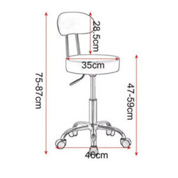Adjustable Swivel Office Chair With Backrest Colorful Work Stool For Home And Office - thumbnail 2