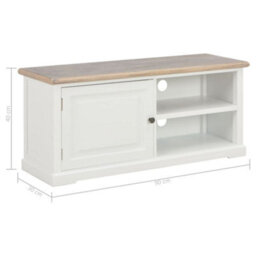 Berkfield Tv Cabinet White 90X30X40 Cm Wood - thumbnail 9