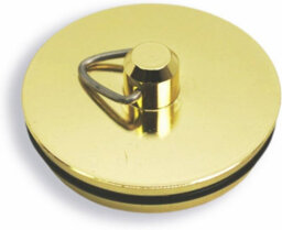 Sisi UK Brass Bath Plug 45mm 1.75 Inch Polished Brassed Metal Stopper Only For Standard Bath Basin Or Shower Waste - thumbnail 1