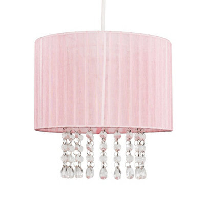 Valuelights Oba Pink Ceiling Droplets Shade And Bulb (D)28Cm - image 1
