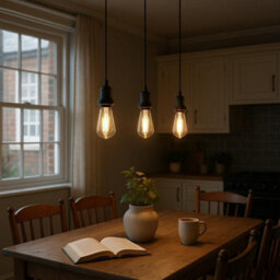 E27 Pendant Light with 1m Adjustable Cable for Indoor Outdoor Garden Patio Kitchen Lighting - thumbnail 2