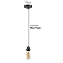 E27 Pendant Light with 1m Adjustable Cable for Indoor Outdoor Garden Patio Kitchen Lighting - thumbnail 3