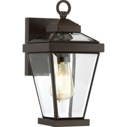 Elegant Outdoor Ip44 Wall Light Lantern In Western Bronze With Led E27 Bulb