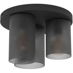 Loops Stylish Modern Black Ceiling Light For Home Interiors - Versatile Semi-Flush Design - thumbnail 4