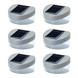 Taylor & Brown Solar Powered Door/fence/wall/step Lights Led Outdoor Garden Lighting (Pack Of 6, Silver) - thumbnail 3