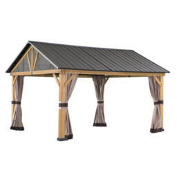 Replacement Curtain For Sunjoy Cedar Wood Gazebo -  335Cm X 399Cm, Khaki - thumbnail 2