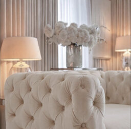Sofaya Monaco Chesterfield Cream Velvet Sofa Set - 1,2,3 Seater & 3+2 Seater Set Deep Buttoned Cushions Upholstery Couch Settee - thumbnail 4