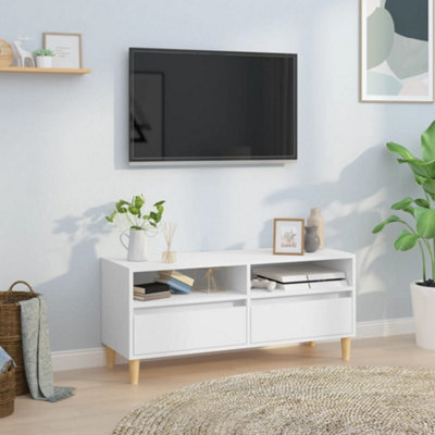 Berkfield Tv Cabinet White 100X34.5X44.5 Cm Engineered Wood - image 1