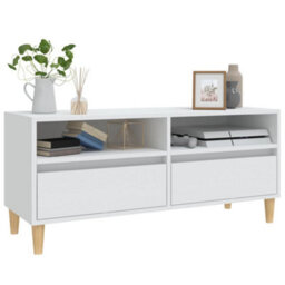 Berkfield Tv Cabinet White 100X34.5X44.5 Cm Engineered Wood - thumbnail 4