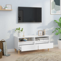 Berkfield Tv Cabinet White 100X34.5X44.5 Cm Engineered Wood - thumbnail 3
