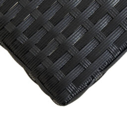 Walplus Garden Bench 120 Cm Black Poly Rattan And Solid Acacia Wood - thumbnail 5