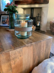 Verano Spanish Ceramics Recycled Glass Hemp Clear Home Décor Small Rounded Aba Vase (H) 25Cm - thumbnail 6