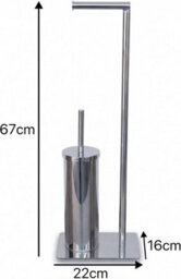 Alivio Freestanding Toilet Paper Holder With Toilet Brush Set (22 X 16 X 67Cm) - thumbnail 4