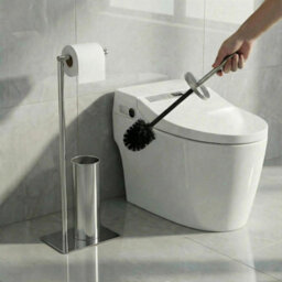 Alivio Freestanding Toilet Paper Holder With Toilet Brush Set (22 X 16 X 67Cm) - thumbnail 1