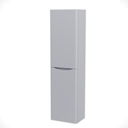Nes Home 400mm Matte Grey Wall Hung Bathroom Cupboard Cabinet Storage - thumbnail 5