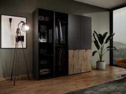Arte Rustic Lund Hinged Door Wardrobe H2000mm W1010mm D510mm In Oak Wotan - Natural Storage Haven - thumbnail 5
