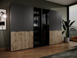 Arte Rustic Lund Hinged Door Wardrobe H2000mm W1010mm D510mm In Oak Wotan - Natural Storage Haven - thumbnail 4