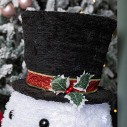 Samuel Alexander 70Cm Set Of 3 Light Up Foldable Cloth Christmas Snowmen With 130 White Leds - thumbnail 7