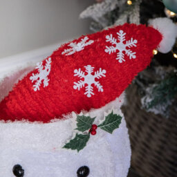 Samuel Alexander 70Cm Set Of 3 Light Up Foldable Cloth Christmas Snowmen With 130 White Leds - thumbnail 6