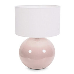 Valuelights Bosco Stone Natural Ceramic Table Lamp With White Drum Shade - thumbnail 2