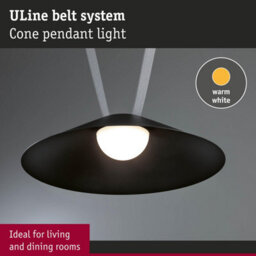 Paulmann 94615 Uline Led Pendant Luminaire Cone 350 mm 12W Black - thumbnail 6