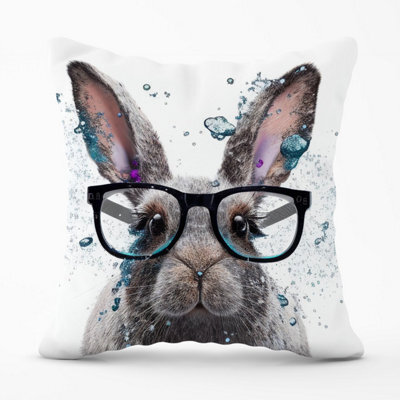 Warren Reed Designer Rabbit Splashart Outdoor Cushion 45Cm X 45Cm - image 1