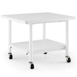 Bedroom 2 Tier Rolling End Table Storage Rack - thumbnail 1