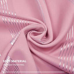 Deconovo Blackout Eyelet Curtains Thermal Insulated Gold Wave Line Foil Printed Curtains For Bedroom 46X54 Inch Pink 2 Panels - thumbnail 4