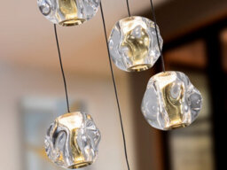 Luminosa Lighting Luminosa Zaria 5 Light Cluster Pendant Ceiling Light Black, Gold, Clear Led 3000K Dimmable - Uk Stock - thumbnail 3