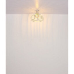 Luminosa Lighting Luminosa Mateo Semi Flush Ceiling Light Creme Coloured Matt 1X E27 - thumbnail 5