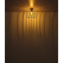 Luminosa Lighting Luminosa Mateo Semi Flush Ceiling Light Creme Coloured Matt 1X E27 - thumbnail 4