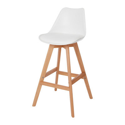 GoodHome Pitaya White Bar Stool - image 1