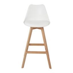GoodHome Pitaya White Bar Stool - thumbnail 2