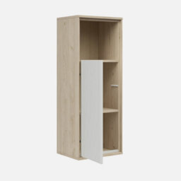 Heze Furniture Meena  1 Door Wall Cabinet - Hickory / Light Grey - thumbnail 4