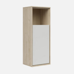 Heze Furniture Meena  1 Door Wall Cabinet - Hickory / Light Grey - thumbnail 2