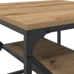 Berkfield Coffee Table With Shelf, Artisan Oak, 51X50X40 Cm, Made From Engineered Wood - thumbnail 8