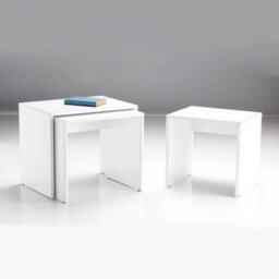 Fwstyle Nest Of 3 Matt White Tables Scratch Resistant - thumbnail 3