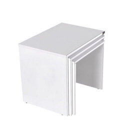 Fwstyle Nest Of 3 Matt White Tables Scratch Resistant - thumbnail 4